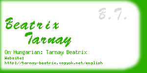 beatrix tarnay business card